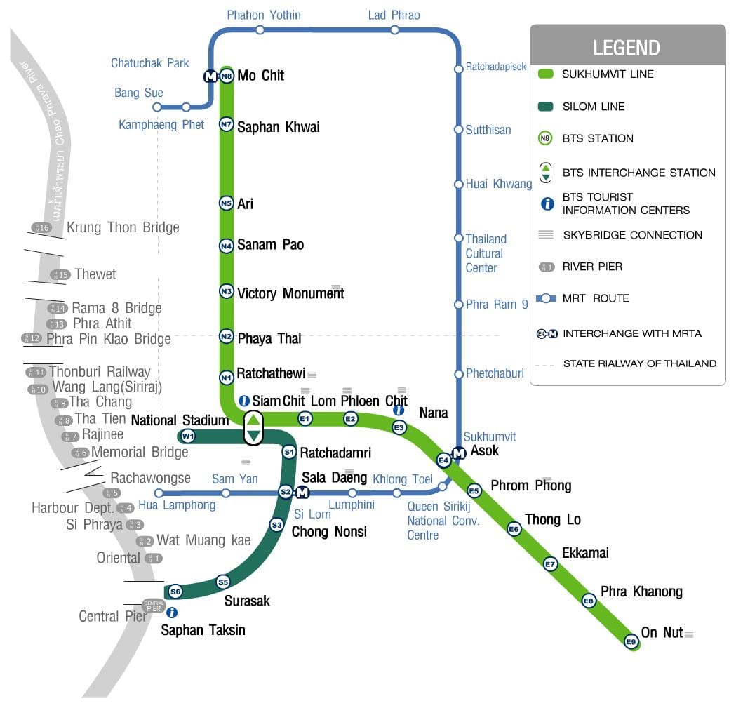 bkk skytrain газрын зураг