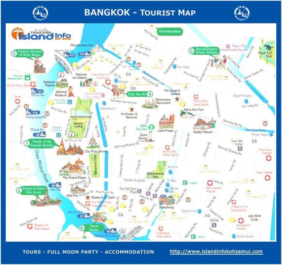 тайландын бангкок аялал жуулчлалын газрын зураг