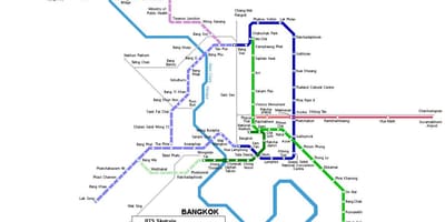 Метроны газрын зураг бангкок, тайланд